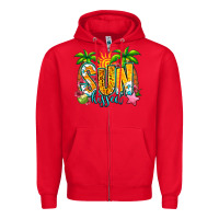 Red sun kissed summer Zipper Hoodie - Jasminsmagicworld