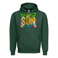 Sports Green sun kissed summer Zipper Hoodie - Jasminsmagicworld