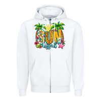 White sun kissed summer Zipper Hoodie - Jasminsmagicworld