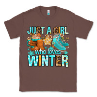Chestnut just a girl who loves winter Classic Tee - FaDigitalArtStudio