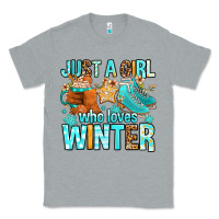 Heather Grey just a girl who loves winter Classic Tee - FaDigitalArtStudio