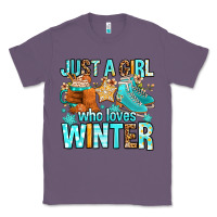 Lavender just a girl who loves winter Classic Tee - FaDigitalArtStudio