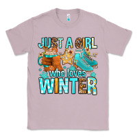 Lilac just a girl who loves winter Classic Tee - FaDigitalArtStudio