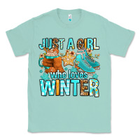 Seafoam just a girl who loves winter Classic Tee - FaDigitalArtStudio