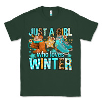 Sports Green just a girl who loves winter Classic Tee - FaDigitalArtStudio