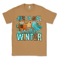 Toasted Coconut just a girl who loves winter Classic Tee - FaDigitalArtStudio