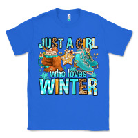 True Royal just a girl who loves winter Classic Tee - FaDigitalArtStudio