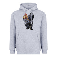 Heather Grey Brahma Rooster Heavyweight Hoodie - LillyAllenDesigns