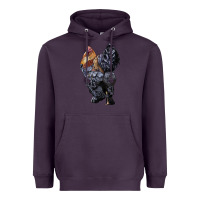 Plum Brahma Rooster Heavyweight Hoodie - LillyAllenDesigns