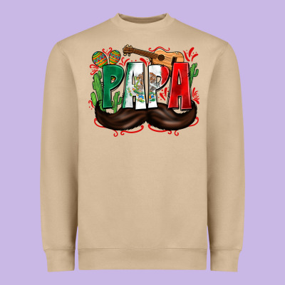 Papa Mexico Heavyweight Sweatshirt Designed By Zillion Design Studio