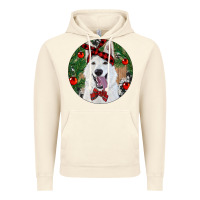 Vintage Artic Christmas White Shepherd With Cowhide Vintage Hoodie - RanaPortraitStore