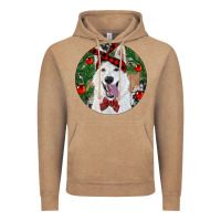 Vintage Coffee Christmas White Shepherd With Cowhide Vintage Hoodie - RanaPortraitStore