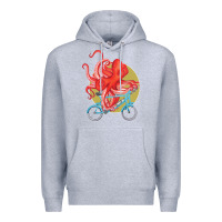 Heather Grey Cycling octopus Premium Hoodie - Bettercallsaul