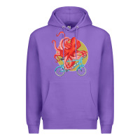 Purple Cycling octopus Premium Hoodie - Bettercallsaul