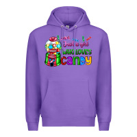 Purple just a girl who loves candy Premium Hoodie - AdoDesignShop
