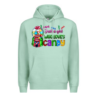 Seafoam just a girl who loves candy Premium Hoodie - AdoDesignShop
