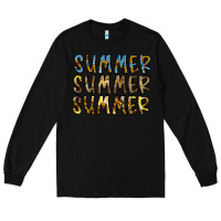 Black summer summer Long Sleeve Tee - CowhideDigitalArt