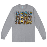 Heather Grey summer summer Long Sleeve Tee - CowhideDigitalArt