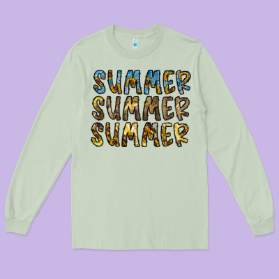 Summer Summer Long Sleeve Tee Designed By Cowhidedigitalart