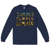 Navy summer summer Long Sleeve Tee - CowhideDigitalArt