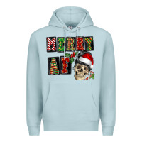Blue Mist Merry af skeleton messy bun Premium Hoodie - NancyCooperArtShop