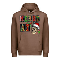 Chestnut Merry af skeleton messy bun Premium Hoodie - NancyCooperArtShop