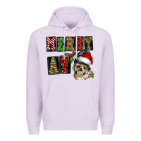 Lilac Merry af skeleton messy bun Premium Hoodie - NancyCooperArtShop
