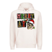 Pale Pink Merry af skeleton messy bun Premium Hoodie - NancyCooperArtShop