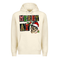 Sandshell Merry af skeleton messy bun Premium Hoodie - NancyCooperArtShop