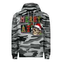 Slate Camo Merry af skeleton messy bun Premium Hoodie - NancyCooperArtShop