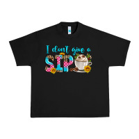 Black i don't give a sip Urban Heavy Tee - Zillion Design Studio