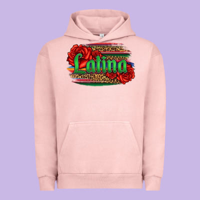 Latina With Serape And Roses Urban Hoodie Designed By Jasminsmagicworld