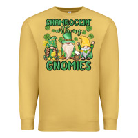 Antique Gold shamrock with my gnomies Premium Sweatshirt - MaliasSmallBusiness
