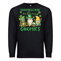 Black shamrock with my gnomies Premium Sweatshirt - MaliasSmallBusiness