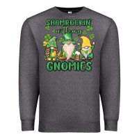 Charcoal Heather shamrock with my gnomies Premium Sweatshirt - MaliasSmallBusiness