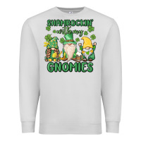 Dove Grey shamrock with my gnomies Premium Sweatshirt - MaliasSmallBusiness