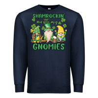 Navy shamrock with my gnomies Premium Sweatshirt - MaliasSmallBusiness