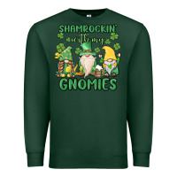 Sports Green shamrock with my gnomies Premium Sweatshirt - MaliasSmallBusiness