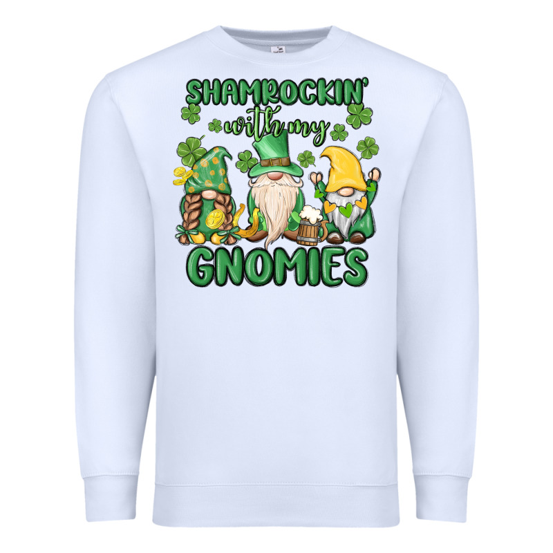 Shamrock With My Gnomies Premium Sweatshirt by MaliasSmallBusiness | Teevron