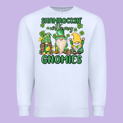 Shamrock With My Gnomies Premium Sweatshirt Designed By Maliassmallbusiness
