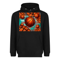 Black basketball leopard serape tumbler Heavyweight Hoodie - Jasminsmagicworld