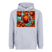 Heather Grey basketball leopard serape tumbler Heavyweight Hoodie - Jasminsmagicworld