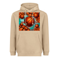 Basketball Leopard Serape Tumbler Heavyweight Hoodie | Teevron