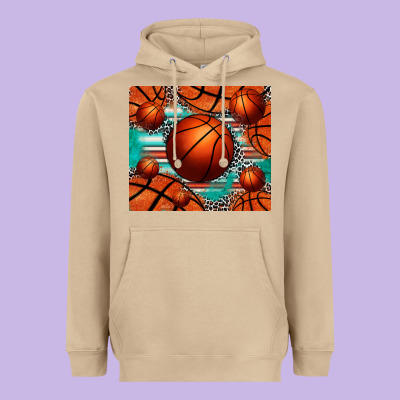 Basketball Leopard Serape Tumbler Heavyweight Hoodie Designed By Jasminsmagicworld