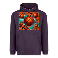 Plum basketball leopard serape tumbler Heavyweight Hoodie - Jasminsmagicworld