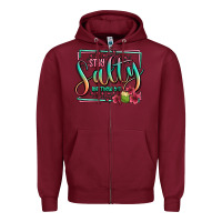 Burgundy stay salty matthew 5 13 summer Zipper Hoodie - Jasminsmagicworld