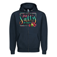 Navy stay salty matthew 5 13 summer Zipper Hoodie - Jasminsmagicworld