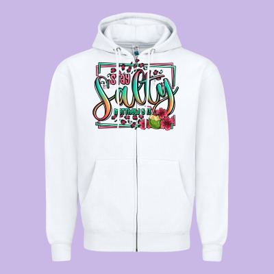 Stay Salty Matthew 5 13 Summer Zipper Hoodie Designed By Jasminsmagicworld