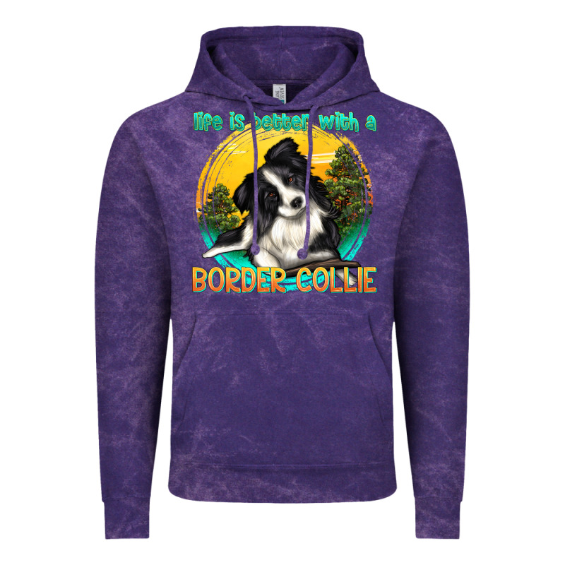 Life Is Better With A Border Collie Vintage Hoodie by texasbilliewilder | Teevron