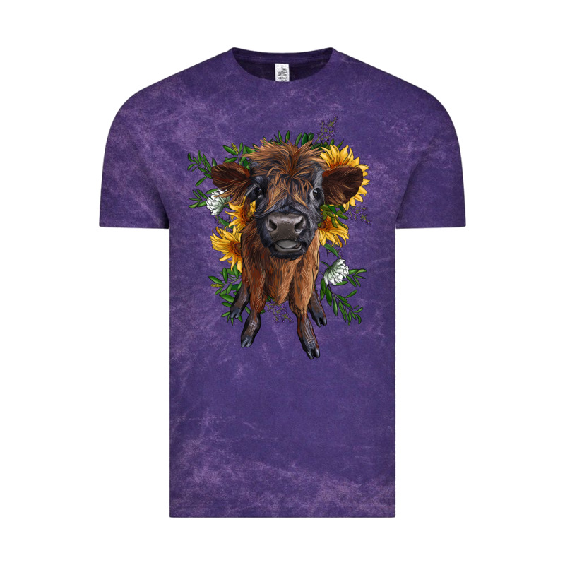 Highland Cow With Sunflower Vintage Tee by RanaPortraitStore | Teevron